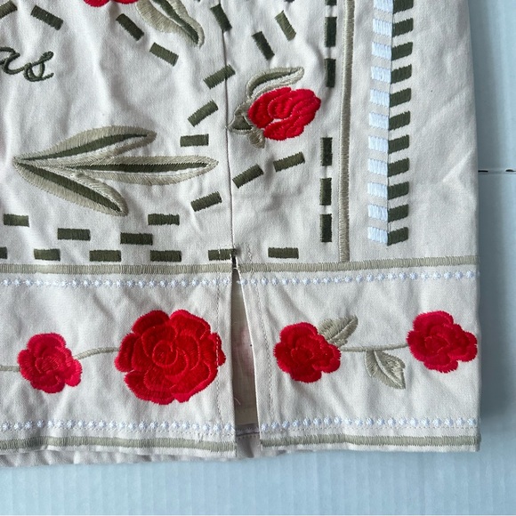 Boho Embroidered Mini Skirt – Black Floral Ethnic Women’s XL State of Za… - Picture 9 of 10